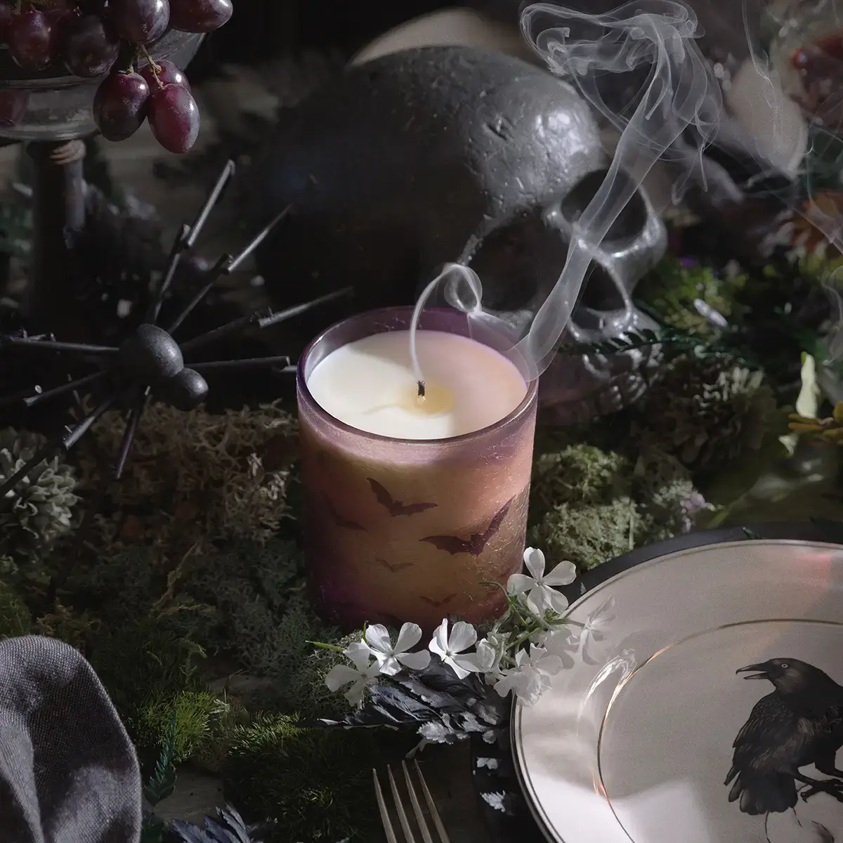 Halloween Black Luna Candle